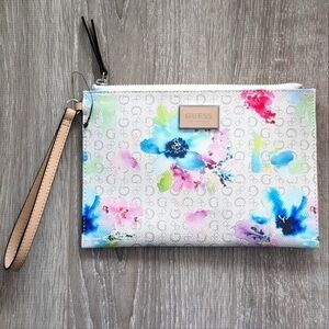 Guess Woman's Floral Wristlet Clutch
